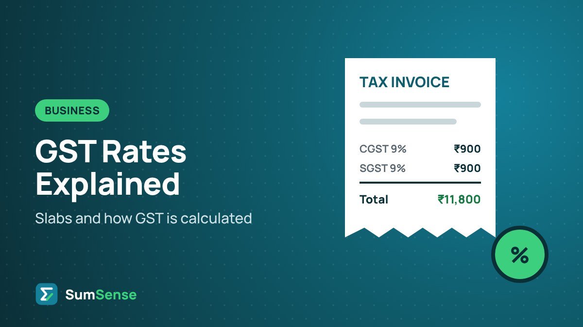 GST Rates Explained: Slabs and How GST Is Calculated – SumSense guide
