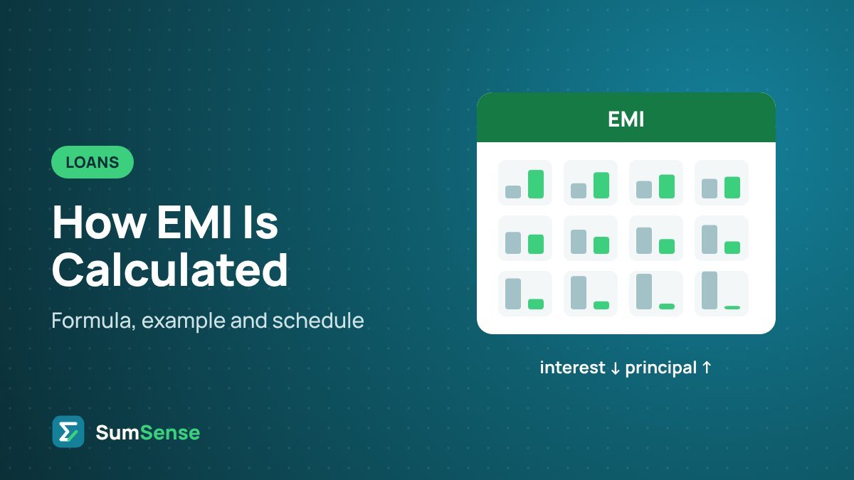 How EMI Is Calculated: Formula, Example and Schedule – SumSense guide