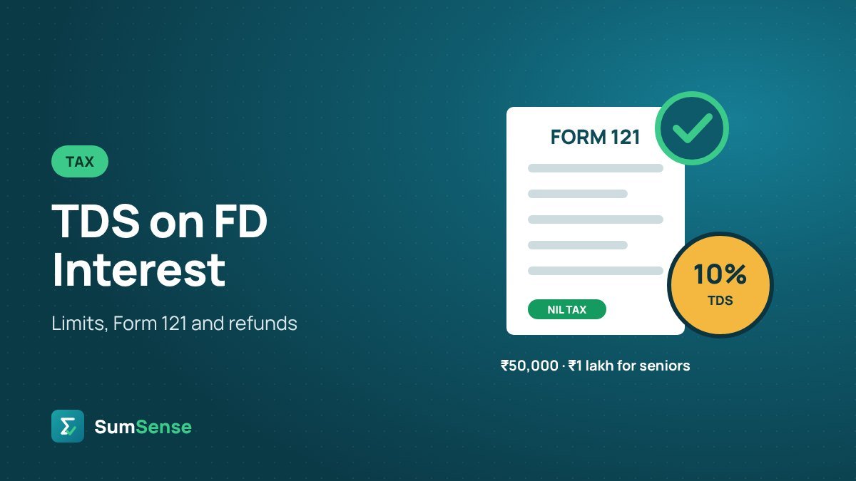 TDS on FD Interest: Limits and How to Avoid It (Form 121) – SumSense guide